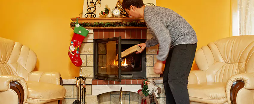Rusted Metal Fireplace Restoration in Newport, Washington